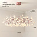 Modern copper heracleum chandelier dining room firefly light