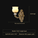 Modern copper jade pendant lamp for dining room decor
