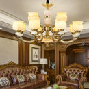 Modern copper jade pendant lamp for dining room decor