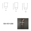 Modern copper leather bell pendant light office chandelier