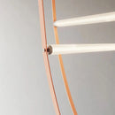 Modern copper leather bell pendant light office chandelier