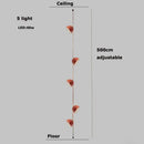 Modern copper led belt chandelier pendant light living room dimmable