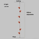 Modern copper led belt chandelier pendant light living room dimmable