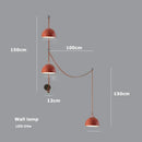 Modern copper led belt chandelier pendant light living room dimmable