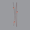 Modern copper led belt chandelier pendant light living room dimmable