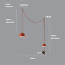 Modern copper led belt chandelier pendant light living room dimmable