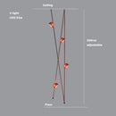 Modern copper led belt chandelier pendant light living room dimmable