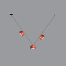 Modern copper led belt chandelier pendant light living room dimmable