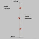 Modern copper led belt chandelier pendant light living room dimmable