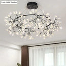 DecorBites™ Modern LED Lamp Firefly Tree Branch Leaf Pendant Light Round Flower Suspension Lamps