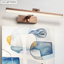 Modern copper wood grain led wall light bathroom vanity fixture
