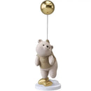 Modern cream and gold balloon polar bear resin – office desk decor