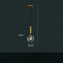 Modern cream & blue glass planet pendant light bedroom hanging lamp