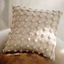 Modern cream brown coffee pillowcase living room textured cushion cover
