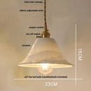 Modern cream ceramic led pendant light kitchen floral brass accent