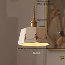 Modern cream ceramic led pendant light kitchen floral brass accent