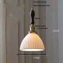 Modern cream ceramic led pendant light kitchen floral brass accent