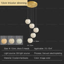 Modern cream crystal round room chandelier bedroom pendant light