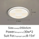 Modern cream geometric led ceiling lights bedroom diffused lighting