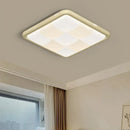 Modern cream geometric led ceiling lights bedroom diffused lighting