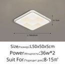 Modern cream geometric led ceiling lights bedroom diffused lighting
