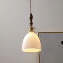 Modern cream glass copper led pendant light for dining room