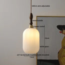 Modern cream glass copper led pendant light for dining room