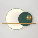 Modern cream & orange circular led wall lamps bedroom lighting