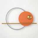 Modern cream & orange circular led wall lamps bedroom lighting