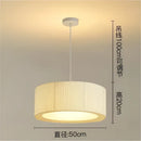 Modern cream pleated designer led fabric pendant light bedroom