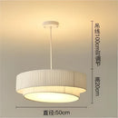 Modern cream pleated designer led fabric pendant light bedroom