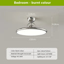 Modern cream & red iron nordic ceiling light bedroom fan