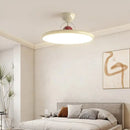 Modern cream & red iron nordic ceiling light bedroom fan
