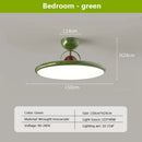 Modern cream & red iron nordic ceiling light bedroom fan