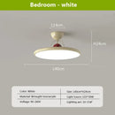 Modern cream & red iron nordic ceiling light bedroom fan
