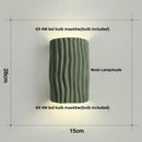 Modern cream ridged ceramic double led wall lamp bathroom light
