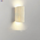 Modern cream ridged ceramic double led wall lamp bathroom light