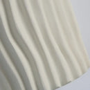 Modern cream ridged ceramic double led wall lamp bathroom light