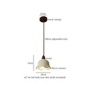 Modern cream textured glass bud micro cement pendant lamps bedroom