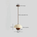 Modern cream textured glass bud micro cement pendant lamps bedroom