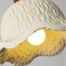 Modern cream textured glass bud micro cement pendant lamps bedroom