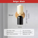 Modern cream zipper wooden wall lamp for bedroom illumination