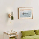 Modern cream zipper wooden wall lamp for bedroom illumination
