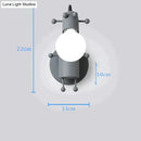 Modern creative minimalism metal robot ant wall sconce bedroom light
