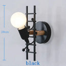 Modern creative minimalism metal robot ant wall sconce bedroom light