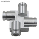 Modern cross aluminum wall mount lamp bedroom silver brushed finish