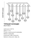 Modern crystal ball led chandelier for living room decor