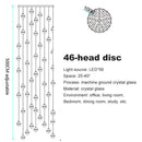 Modern crystal ball led chandelier for living room decor
