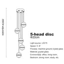 Modern crystal ball led chandelier for living room decor