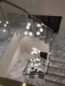 Modern crystal ball led chandelier for living room decor